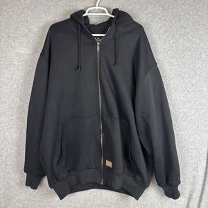 Walls Hoodie Mens 3XL Black Blizzard Pruf Ultra Thermal Lined Workwear Full Zip